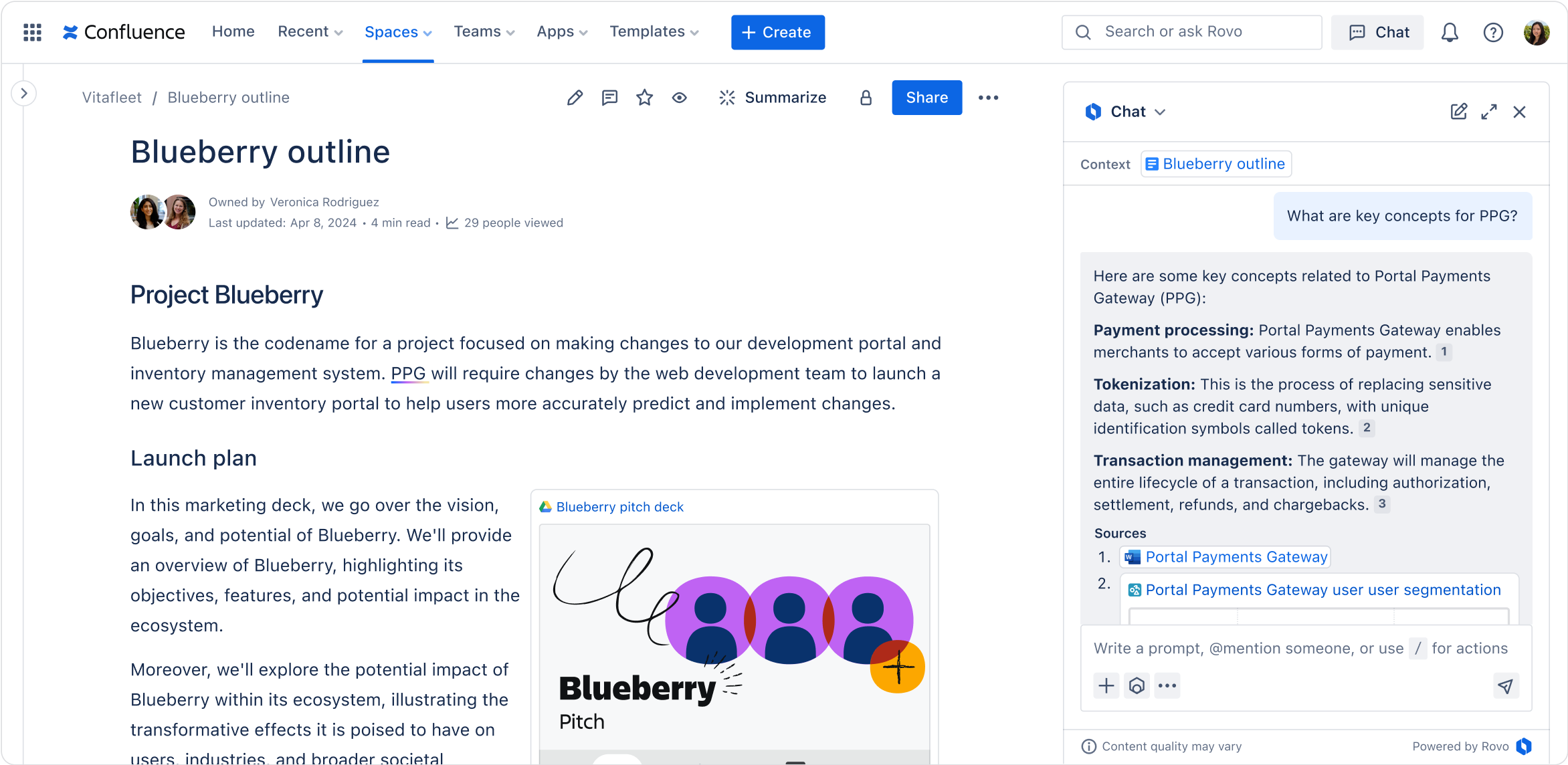 Atlassian rovo screen