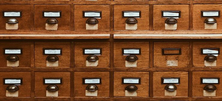 old school library catalog.