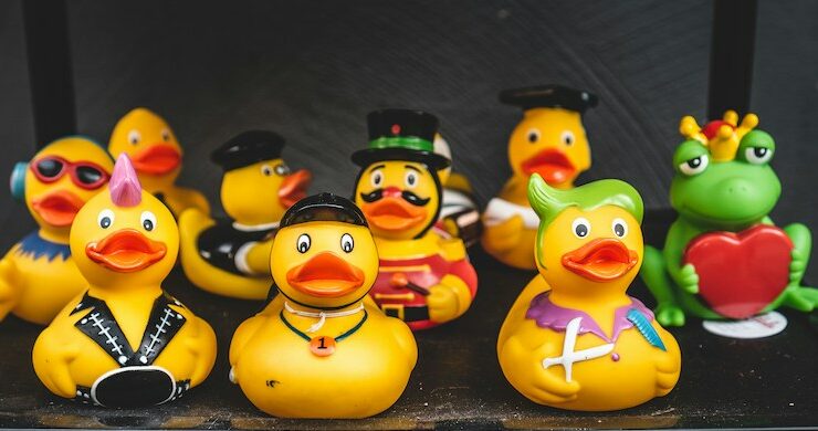 rubber ducks.