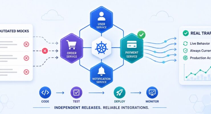 How Independent Service Deployments Expose the Limits of Conventional Regression Testing Tools